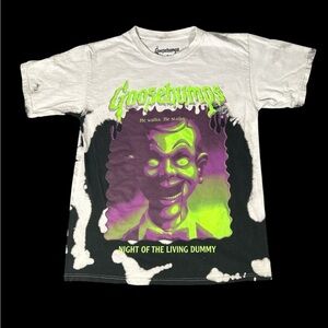 Goosebumps Night Of The Living Dummy T Shirt Adult Small White/Black Movie Mens